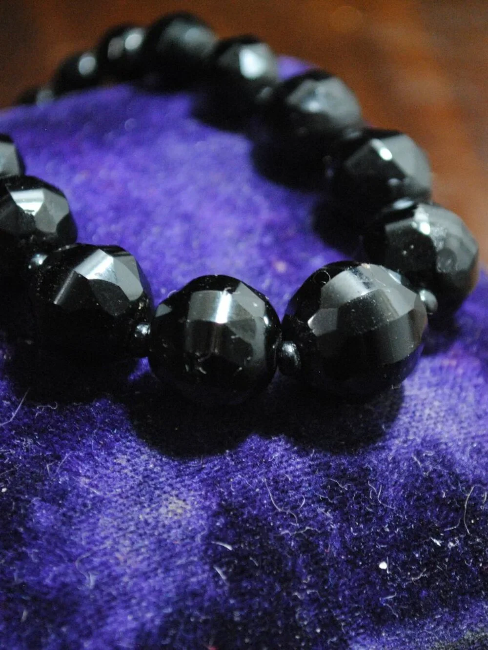 Vintage Graduated French Jet / Black Glass Necklace 1930s-50s